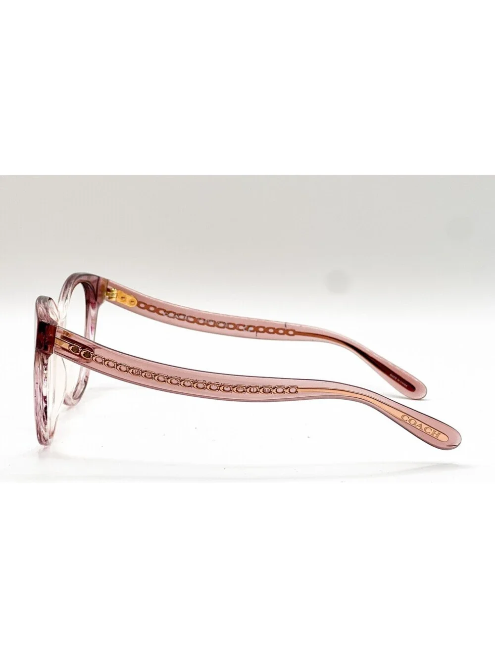 Coach HC 8321 5656U8 Transparent Pink Ombre Oval Eyeglass Frames 55-18-140